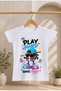 Children's T-Shirt with Lettering and Puzzle Print, 100% Cotton, Short Sleeve T-Shirt - 4