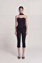 Mid-Waist Lycra Una Capri Pants Black