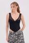 Women's Front Underwire Lace and Tulle Detailed Strap Design Corset
