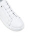 Men's Genuine Leather White Hidden Lace Sneaker Shoes - 5
