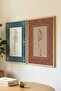 Double Wooden Tabletop with Basmala and Lafza-I Celal Islamic Writing Natural Wood Framed Home and Business Place Tabletop