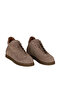 حذاء مسطح من جلد الغزال الرمادي للنساء - 3
