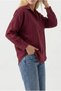 Women's Burgundy Oversize Linen Shirt 100% Cotton New Season - 5