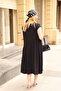 Plus Size Skirts Pleated Cotton Lycra Black Dress - 8