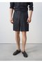 %100 keten regular fit bermuda şort