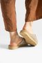 Bow Tie Detail Straw Weave Women's Slippers Beige - 3