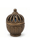 Brown Elegant Arabic Incense Burner | Dome Lattice Bakhoor Holder | 13×9 cm