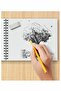 Sketchbook with Wire A5 cm 1 Piece Herboy 90 Gr Sketchbook Charcoal Drawing 40 Sheets Textured Paper Base - 5
