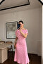Shoulder Detail Polka Dot Dress - 4