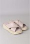Seç Km43 Genuine Leather Anatomical Women's Slippers Stone - 3
