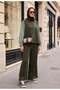 Marina Shirt Striped Double Set-Green - 3