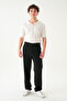 Elastic Waist Striped Fabric |   Loose Fit Men's Trousers - 7