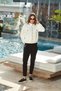 Pearl Detail Stand Collar Sport Tracksuit Set Cossybyaqua 26703-40 - 5