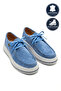Rover Genuine Suede Leather Blue Men's Saddle Stitched Comfortable Thick Sole Daily Casual Loafer Shoes - 6