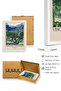 White Wood Framed Abstract Olive Trees Painting - Vibrant Tones |   Huhu1159 - 2