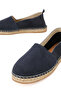 Women's Dark Blue Suede Genuine Leather 36-41 Size Flat Sole Daily Espadrilles - 3