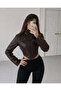 Waist Sitting Chair Crop Leather Jacket - 2