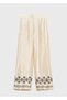 Wideleg Trousers with Embroidery on the Leg - 3