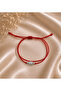 Adjustable Lucky Bracelet with Red Double String and Elephant Figure - 2