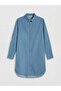 Shirt Collar Mini Jean Dress (S6) - 5