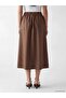 High Waist Slit A-Line Skirt (S6) - 4