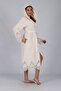 Hooded Bamboo Cotton Lace Women's Bathrobe Soft Textured Stylish - 4