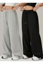 Women's 2-Piece Sweatpants - Black - Gray - Oversize Comfortable Casual Daily Sweatpants with Adjustable Waist and Washable Fabric