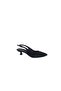 855 Women's Black Satin Shimmering Closed Toe Open Back Low Heel Evening Dress Shoes