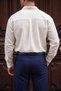 Rio cream colored soft linen look half oversize comfortable fit shirt - 4