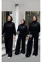 Women's Black Sequined Shirt and Pants Stylish Top and Bottom Set - 4