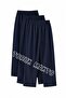 3 Pieces Unisex Regular Pipe Leg Navy Blue Color Sweatpants - 4