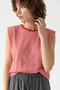 Padded Crew Neck Striped Sleeveless T-Shirt - 2
