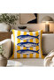 Blue White Marine Decorative Pillowcase Mediterranean Style Modern Balcony Cushion Cover - 8
