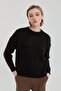 Oversize Small Patterned Sweater - Black