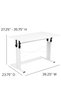 Flash Furniture Height Adjustable(100 cm*60cm*75cm)Sit To Stand Home Office Desk - white - 5