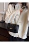 Solid and printed wide strap handbag and shoulder bag for women - 6