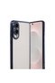 Samsung Galaxy S25 Compatible Edge Lens Silicone Case - Navy Blue - 5