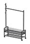 Rolling Garment Rack with Wheels Heavy Duty Clothes Rack with Storage Basket and Coat Rack Freestanding Metal Wardrobe Storage for Hanging Clothes - 5