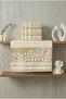 3-Piece Dowry Set with Rose Patterned Velvet Hand and Face Towels 50X90 cm