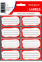 School labels 40/SET red - 2