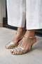 Best Women's Golden Band Detail Heel Sandals - 8