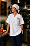 Olive Embroidered Women's White Chef Uniform and Hat Set - Cotton Chef Apron and Bandana Set - 4
