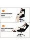 Office Chair with Foot Rest, Office Desk Chair with Adjustable Lumbar Support and Wheels, Padded - 7