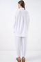Women's Shirt Collar Viscose White Double Set - 6