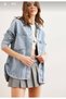 Women's Light Blue Oversized Denim Shirt Jacket – a Must-Have for Urban Style 💙 ✨ - 2