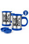 SELF STIRRING MUG – Automatic Self Mixing Coffee Cups (Pack of 2), Push Button, Battery Operated (2x AAA Each), Perfect Gift Set for Men, Office & Home Use