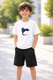 Boy's Shorts Set Printed Cotton Summer Comfortable Fit Sports Combination