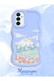 Samsung Galaxy M23 Compatible Case Camera Protector Blue Silicone Couple Phone Case Landscape Pattern - 2