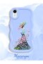 iPhone Xr Compatible Case Camera Protector Blue Silicone Couple Phone Case Girl Pattern - 2