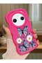 Redmi A3 Pro Compatible Case Camera Protector Red Silicone Couple Phone Case Butterfly Pattern
